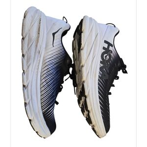 The HOKA One HOKA Rincon 3 Black White SIZE 9.5 MENS RUNNING SHOE